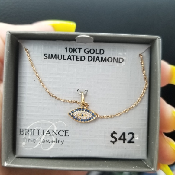 **LAST ONE** NEW 10K Gold Eye Necklace - Picture 2 of 2